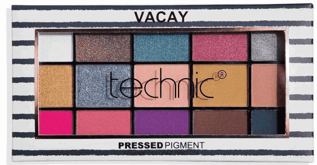 Technic Cosmetics – Pressed Pigment Eyeshadow Palette – Vacay Technic Cosmetics – Pressed Pigment Eyeshadow Palette – Vacay